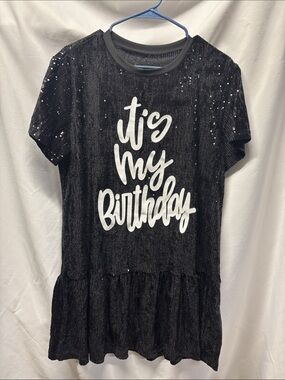 'Tis My Birthday Black Sequin Dress